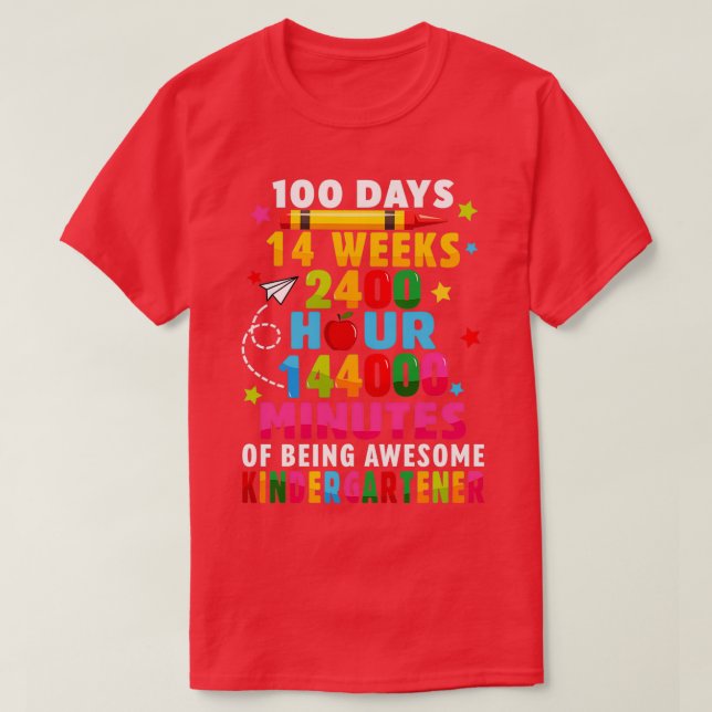 T-shirt 100 Jours D'École Joyeux 100E Jour De La Maternell (Design devant)