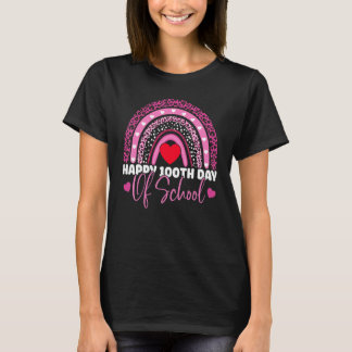 T-shirt 100 Jours D'École Joyeux 100E Jour D'École Rainb