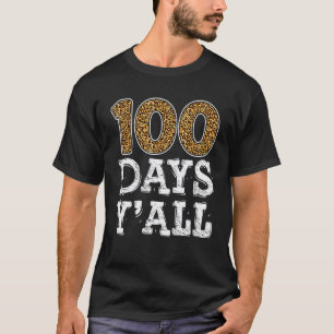 T-shirt 100 jours d'école les gars Léopard Enseignant Garç