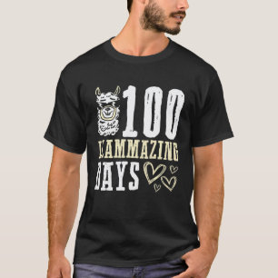 T-shirt 100 jours d'école Llama jeu de mots 100ème jour Pr