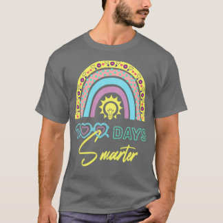 T-shirt 100 jours d'école lunettes arc-en-ciel Smarter tsh