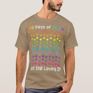 T-shirt 100 Jours d'école mignonne et toujours aimer Coeur
