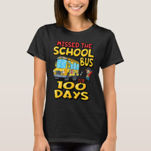 T-shirt 100 Jours d'école Missed the School Bus Boy Son K