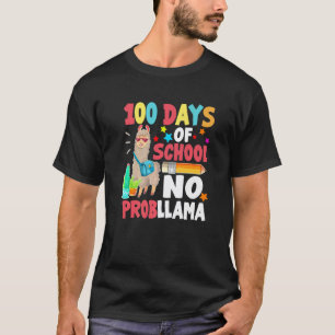 T-shirt 100 Jours d'École Pas de Problama Lama pour Fille