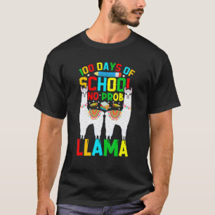 T-shirt 100 Jours D'école Pas De Problama Lama Professeur