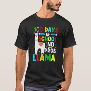 T-shirt 100 Jours D'école Pas De Problama Lama Professeur