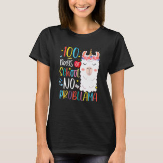 T-shirt 100 Jours D'école Pas De Problème Joyeux 100ème Jo