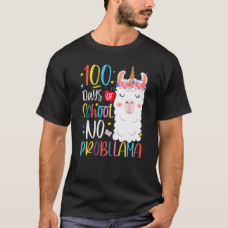 T-shirt 100 Jours D'école Pas De Problème Joyeux 100ème Jo