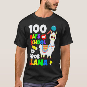 T-shirt 100 jours d'école Pas de problème Lama 100ème jou