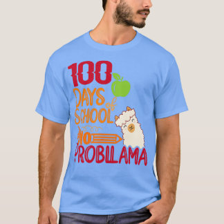 T-shirt 100 jours d'école pas de problème lamallama amoure