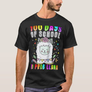 T-shirt 100 Jours d'École Pas de Probllama Lama 100ème jou