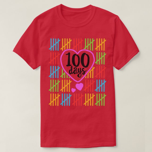 T-shirt 100 Jours d'école pour enseignants Femmes Compter  (Design devant)