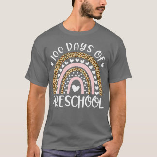 T-shirt 100 Jours d'école pour l'enseignant préscolaire Ra