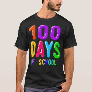 T-shirt 100 Jours D'École Pour Les Étudiants Enseignants E