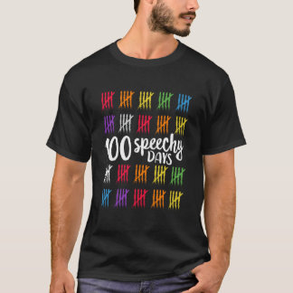 T-shirt 100 jours d'école pour SLP SLPA Thérapie vocale Sp