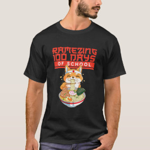 T-shirt 100 Jours D'École - Shiba Inu Chien Ramen