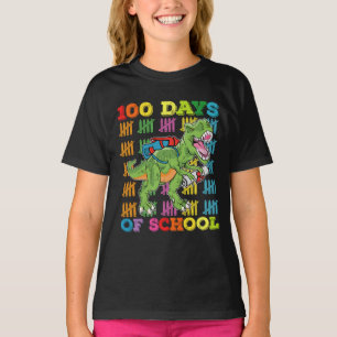 T-shirt 100 Jours D'école T Rex Dinosaure Enseignant Élève