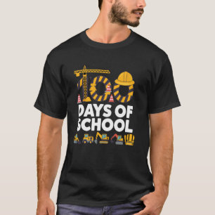 T-shirt 100 Jours D'école Véhicule De Construction Garçons