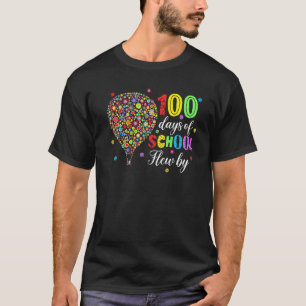 T-shirt 100 Jours D'École Volée Par Chemise Hot Air Balloo