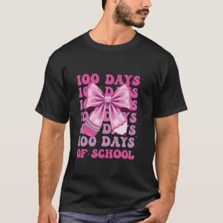 T-shirt 100 Jours d'écolières Coquette Bow 100e Jour de