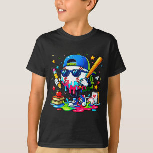 T-shirt 100 jours dégoulinants de baseball de crèmes glacé