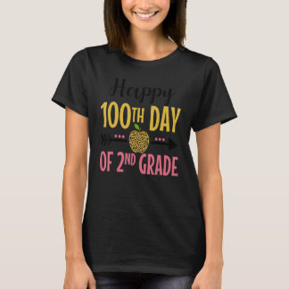 T-shirt 100 Jours D'Enseignant De Deuxième Année 100E Jour