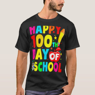 T-shirt 100 Jours D'Enseignant Et Enfants Garçons Happy 10