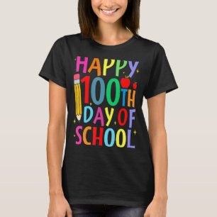 T-shirt 100 Jours D'Enseignant Étudiant Enfants Heureux 10