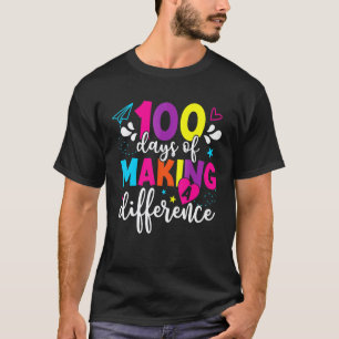 T-shirt 100 jours d'un professeur d'école qui fait une dif