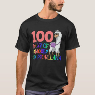 T-shirt 100 Jours École Pas d'Échantillon Llama Enseignant