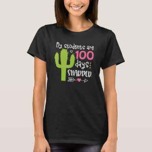 T-shirt 100 Jours Enseignants Cactus Sharper Joyeux 100ème