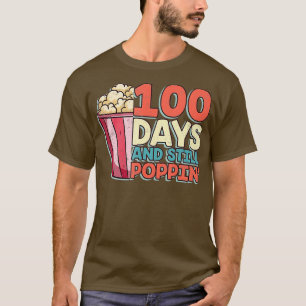T-shirt 100 Jours Et Toujours Poppin Popcorn Étudiant Love