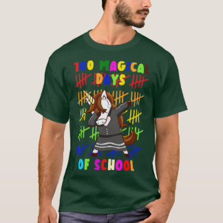 T-shirt 100 Jours Magiques De L'École Unicorne