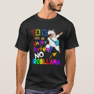 T-shirt 100 Jours Maternelle No Probllama Dabbing Llama K