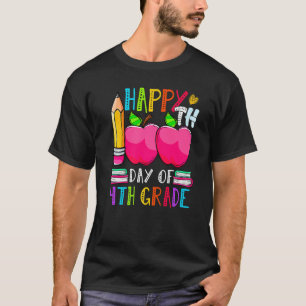 T-shirt 100 jours mignons de 4e année Joyeux 100e jour de 