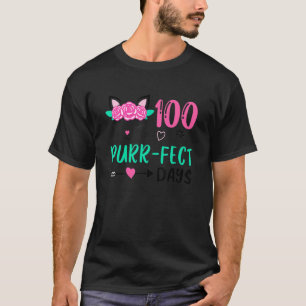 T-shirt 100 Jours Parfaits Chaton École Élève