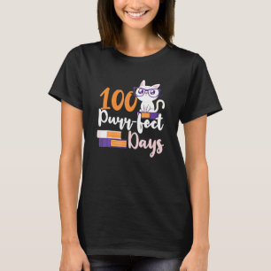 T-shirt 100 jours parfaits pour les filles chat 100ème jou