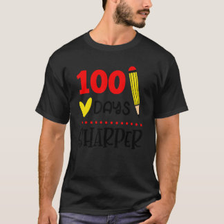 T-shirt 100 jours plus aiguisés 100e jour d'école Enseigna