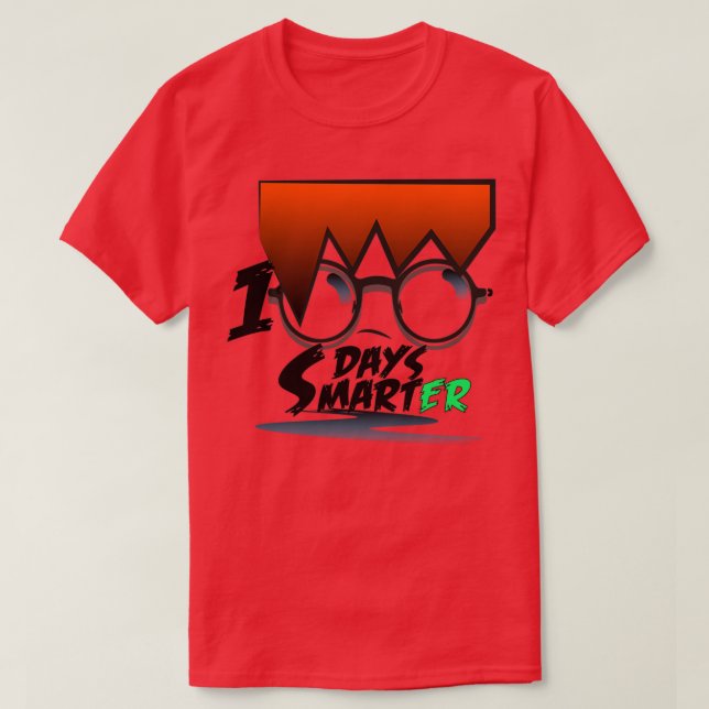 T-shirt 100 jours plus intelligent 21 (Design devant)