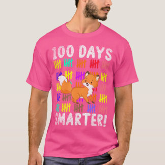 T-shirt 100 jours plus intelligent Animal mignon Renard 10