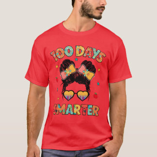 T-shirt 100 jours plus intelligentes filles chignon cheveu