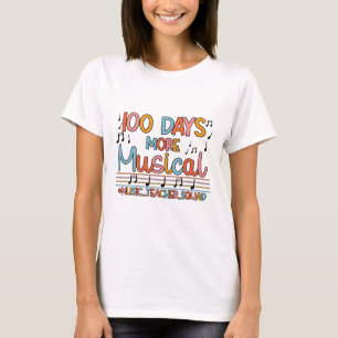 T-shirt 100 Jours Plus Notes Musicales 100 Jours De Mus D'