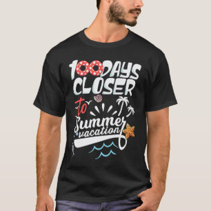 T-shirt 100 jours plus près des vacances d'été Professeur