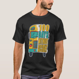 T-shirt 100 jours sans accident - Conducteur d'autobus sco