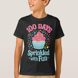 T-shirt 100 Jours Saupoudrés Avec Chemise Cupcake Fun Heur