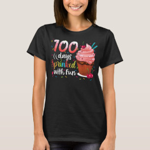 T-shirt 100 Jours Saupoudrés De Cupcake Fun 100e Jour Scho