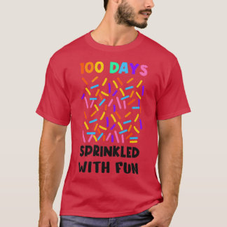 T-shirt 100 Jours Saupoudrés De Gâteaux Amoureux 100e Jour