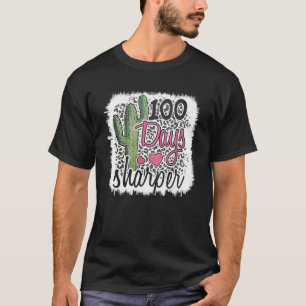T-shirt 100 Jours Sharper Cactus Enseignant Joyeux 100ème