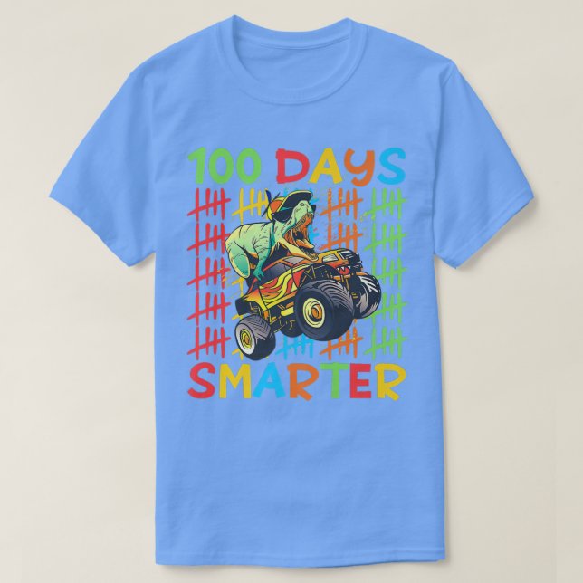 T-shirt 100 Jours Smarter 100E Jour De L'École Dinosaure M (Design devant)