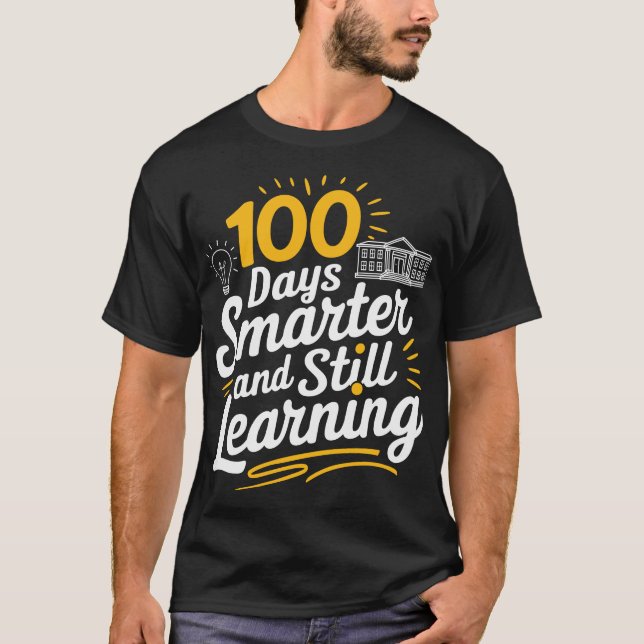 T-shirt 100 Jours Smarter Funny Monster 100 Jours d'école (Devant)